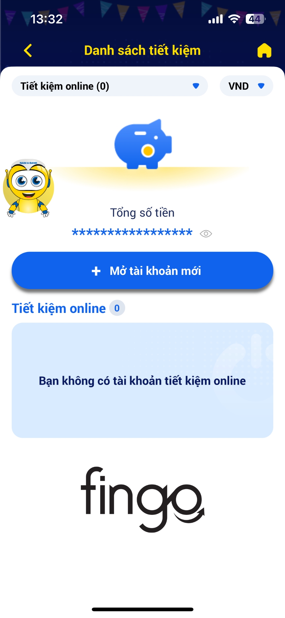 Cách gửi tiết kiệm online Nam A Bank bước 3