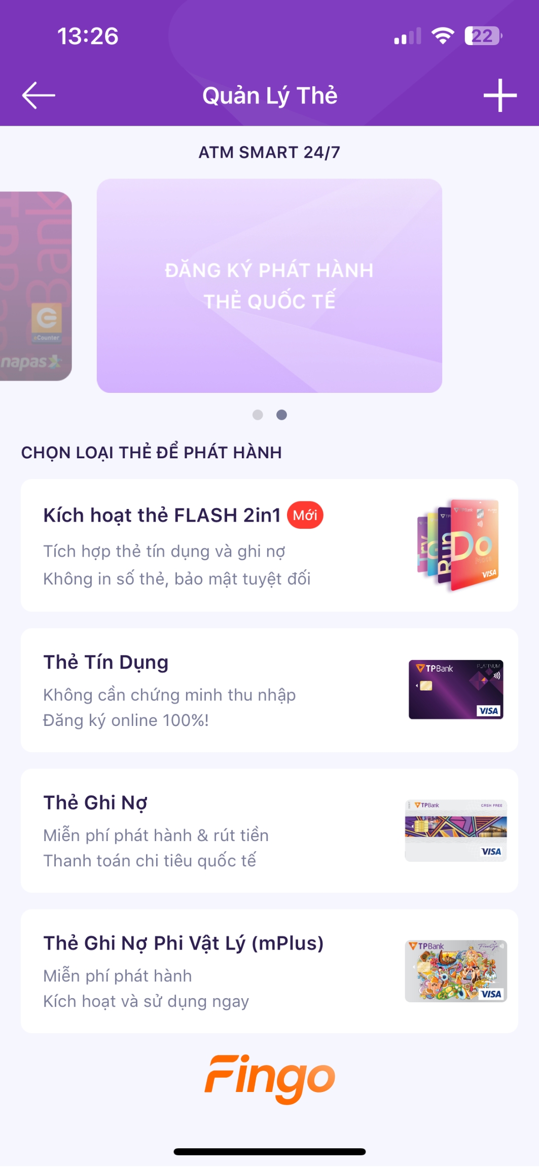 Cách mở thẻ Visa TPBank bước 2