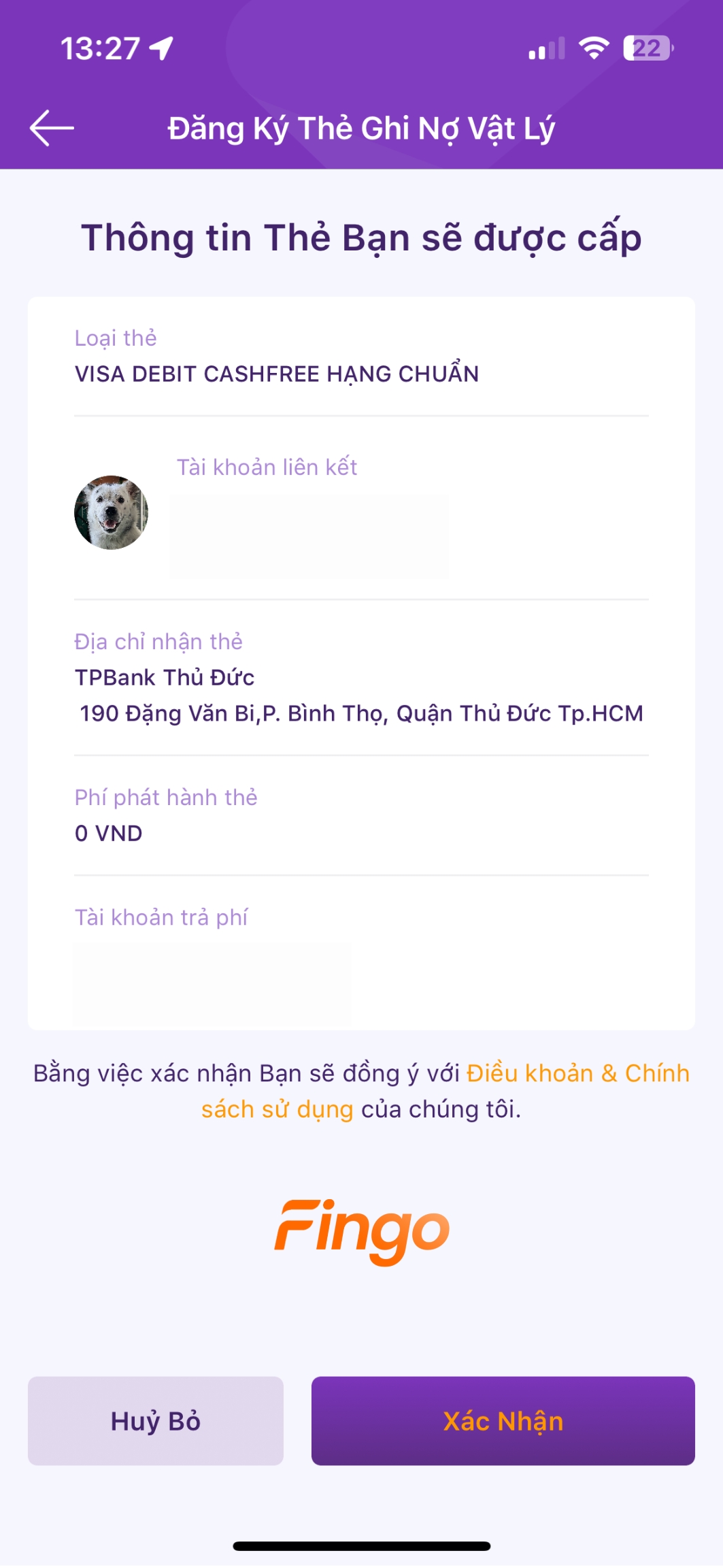 Cách mở thẻ Visa TPBank bước 5
