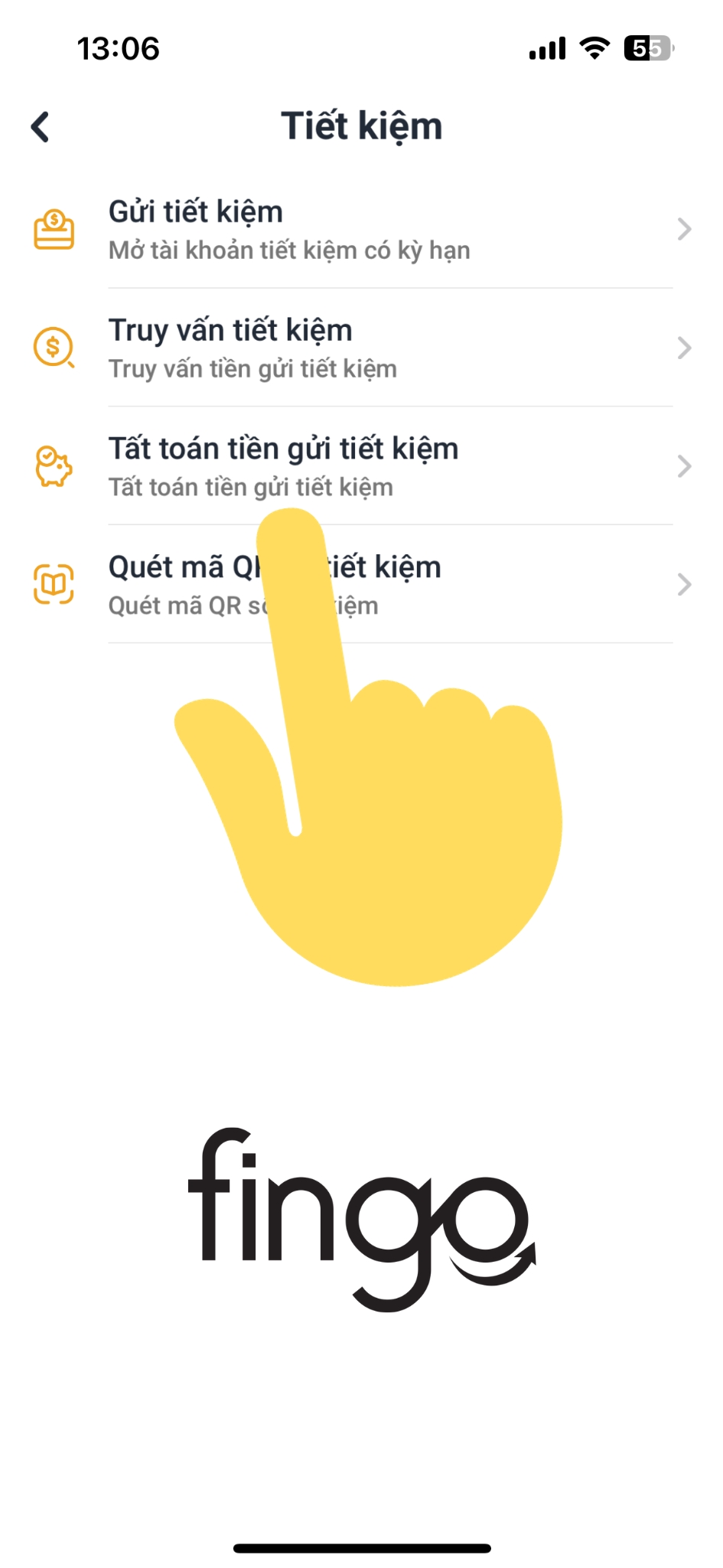 Cách rút tiền tiết kiệm online LPBank bước 2