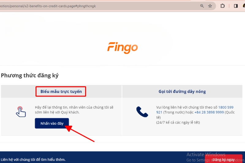 Đăng ký mở thẻ tín dụng UOB Rewards online qua biểu mẫu
