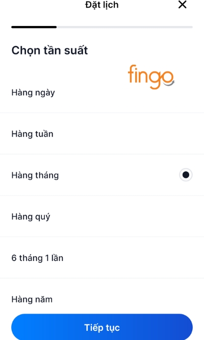 Chọn Tần suất mà khách hàng mong muốn