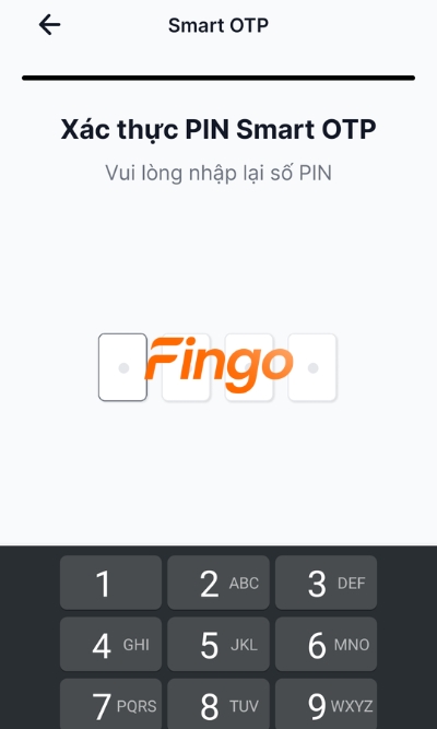 Xác thực mã PIN Smart OTP