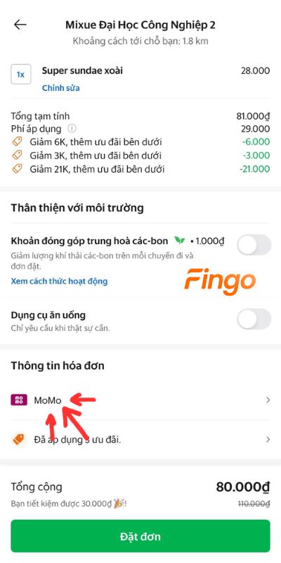 Thanh toán Grab bằng MoMo đơn giản chỉ một chạm