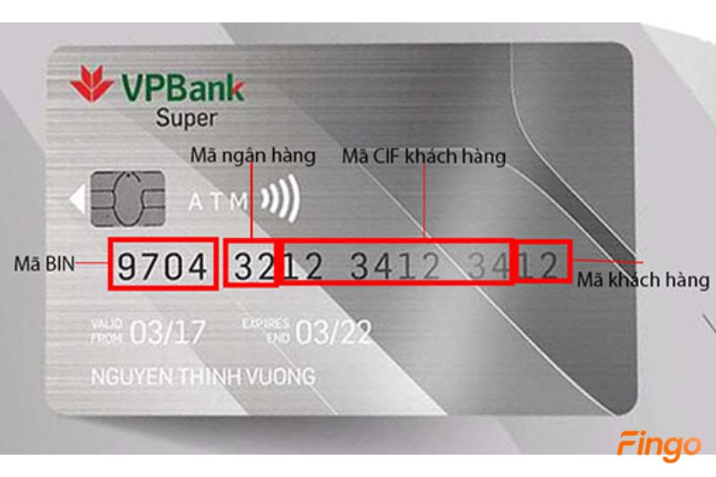 Cấu trúc của số thẻ VPBank