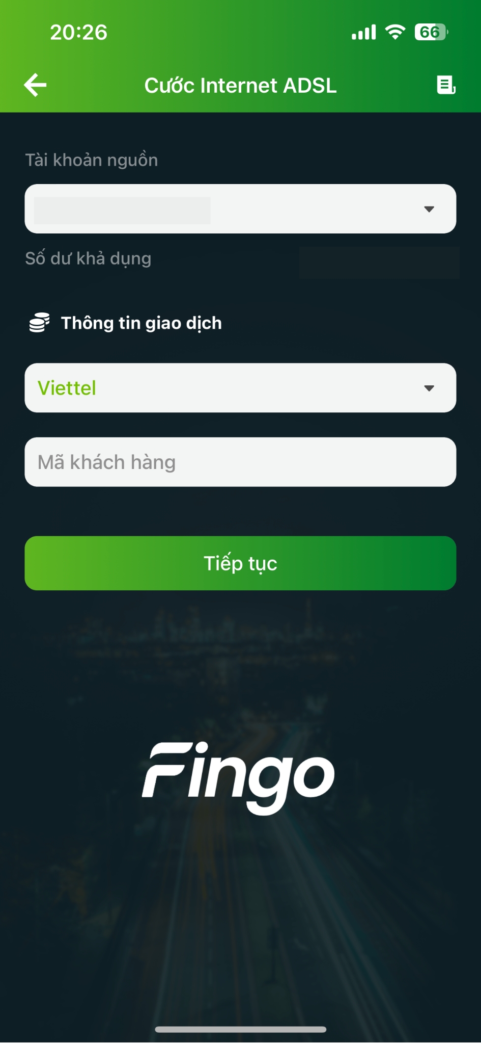 Cách thanh toán cước Internet qua Vietcombank bước 3