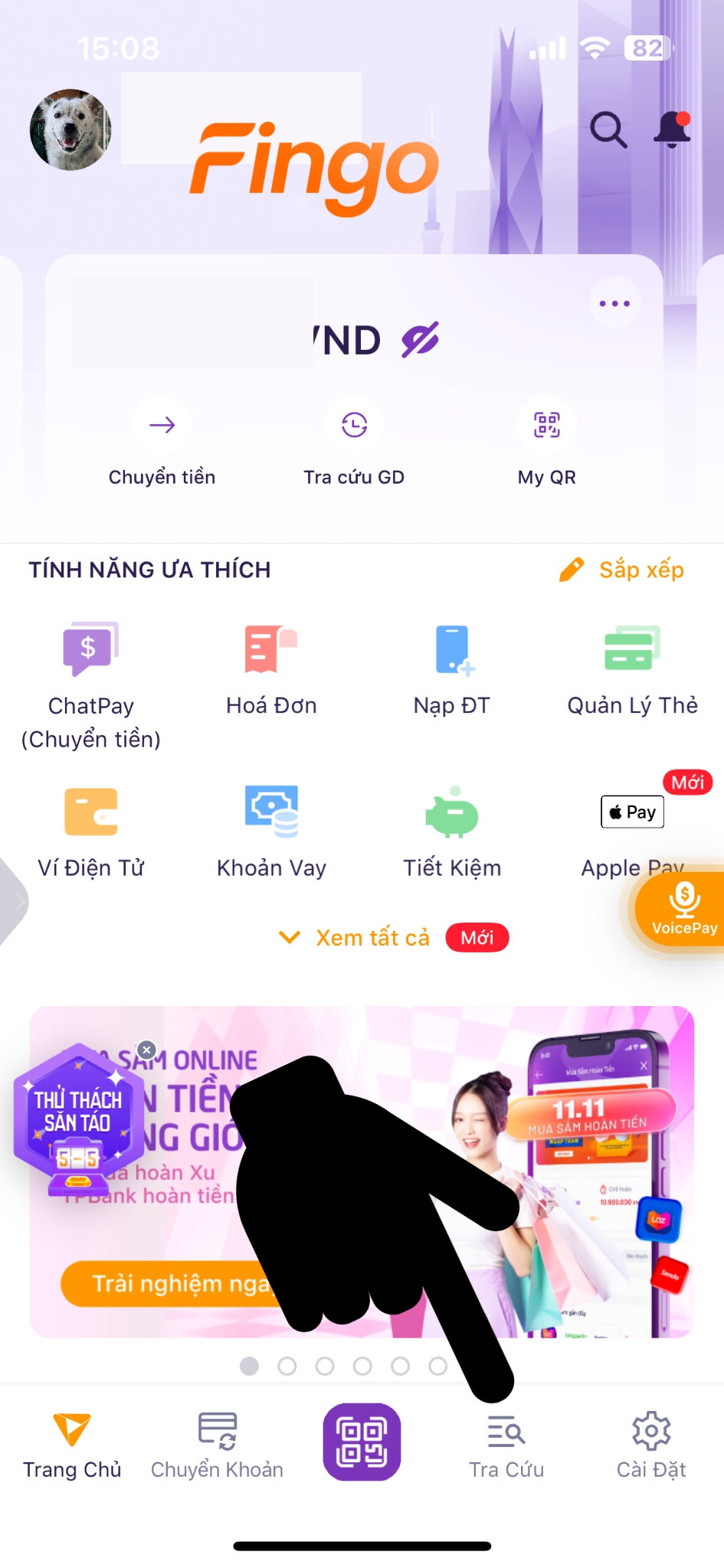 Cách tra cứu sổ tiết kiệm TPBank bước 1