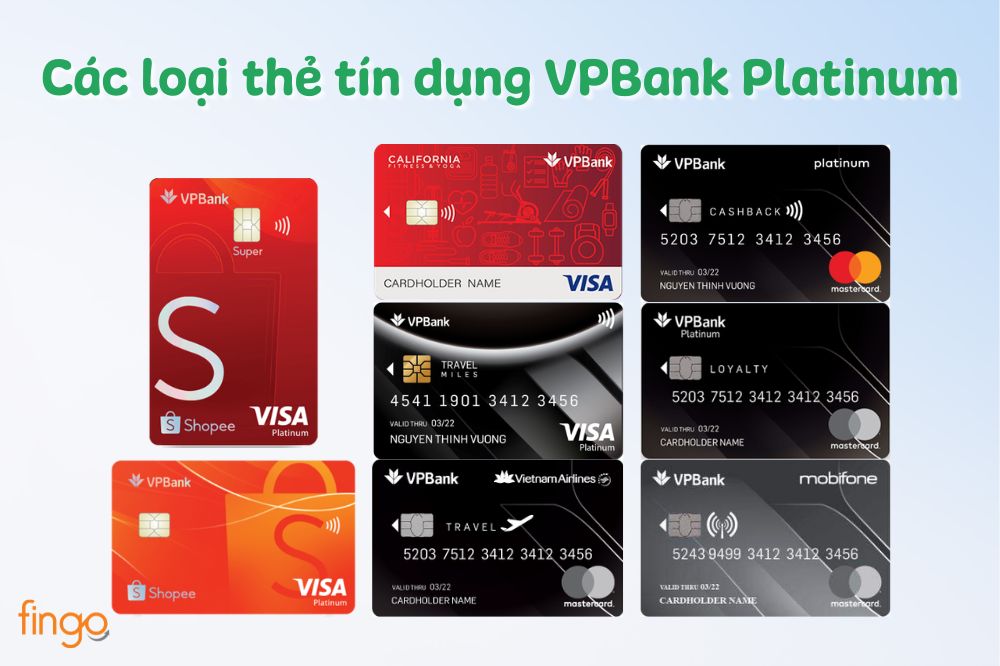 So sánh các loại thẻ tín dụng VPBank Platinum hiện nay