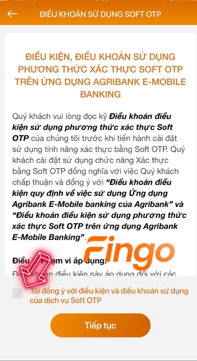 Đọc điều khoản và đồng ý
