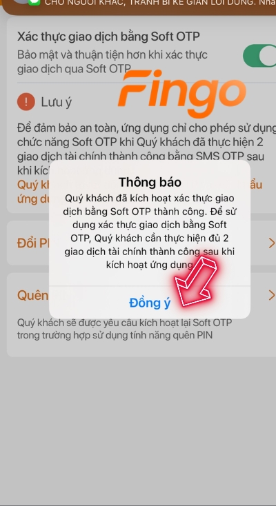 Thông báo hoàn tất kích hoạt