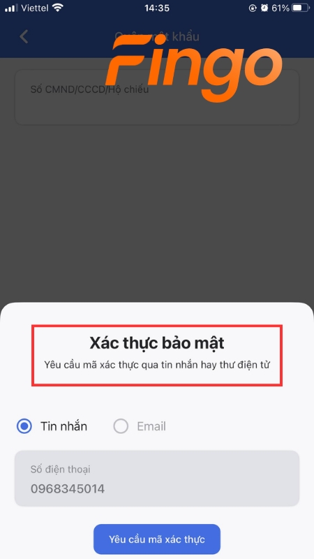 Chọn phương thức xác thực