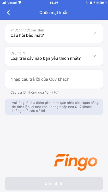 Trả lời câu hỏi xác thực
