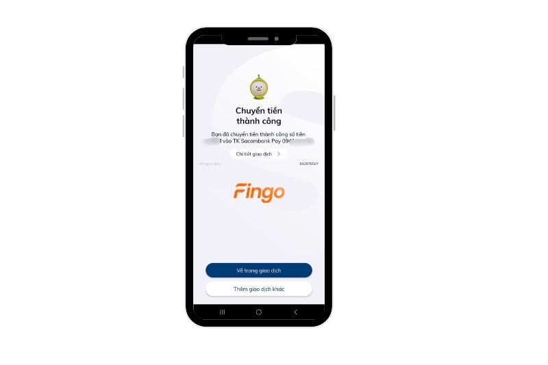 Chuyển tiền đến tài khoản Sacombank Pay