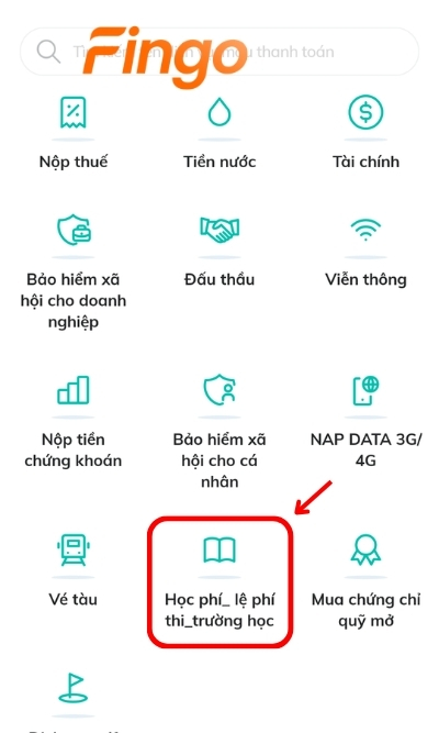 Chọn Học phí_lệ phí thi_trường học.