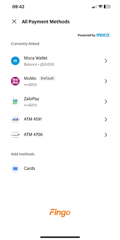 Cách liên kết Grab với Vietcombank bước 2