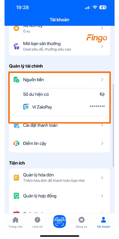 Cách liên kết Zalopay với ngân hàng Vietcombank qua ZaloPay bước 3