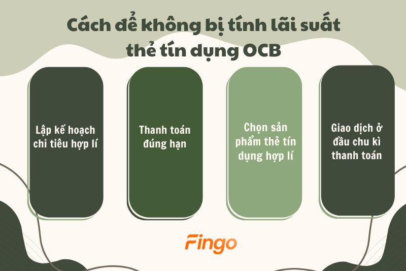 Cách để không bị tính lãi suất thẻ tín dụng OCB