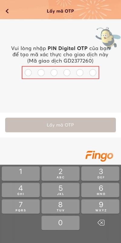 Nhập PIN Digital OTP
