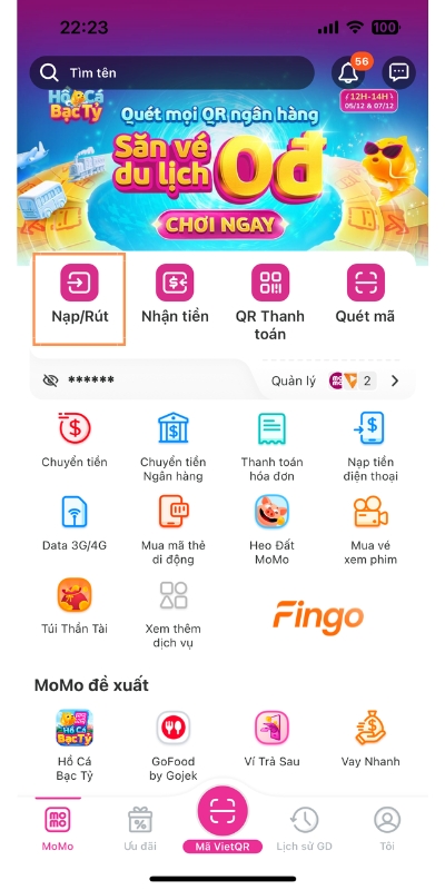 Cách chuyển tiền từ Vietcombank sang MoMo 1