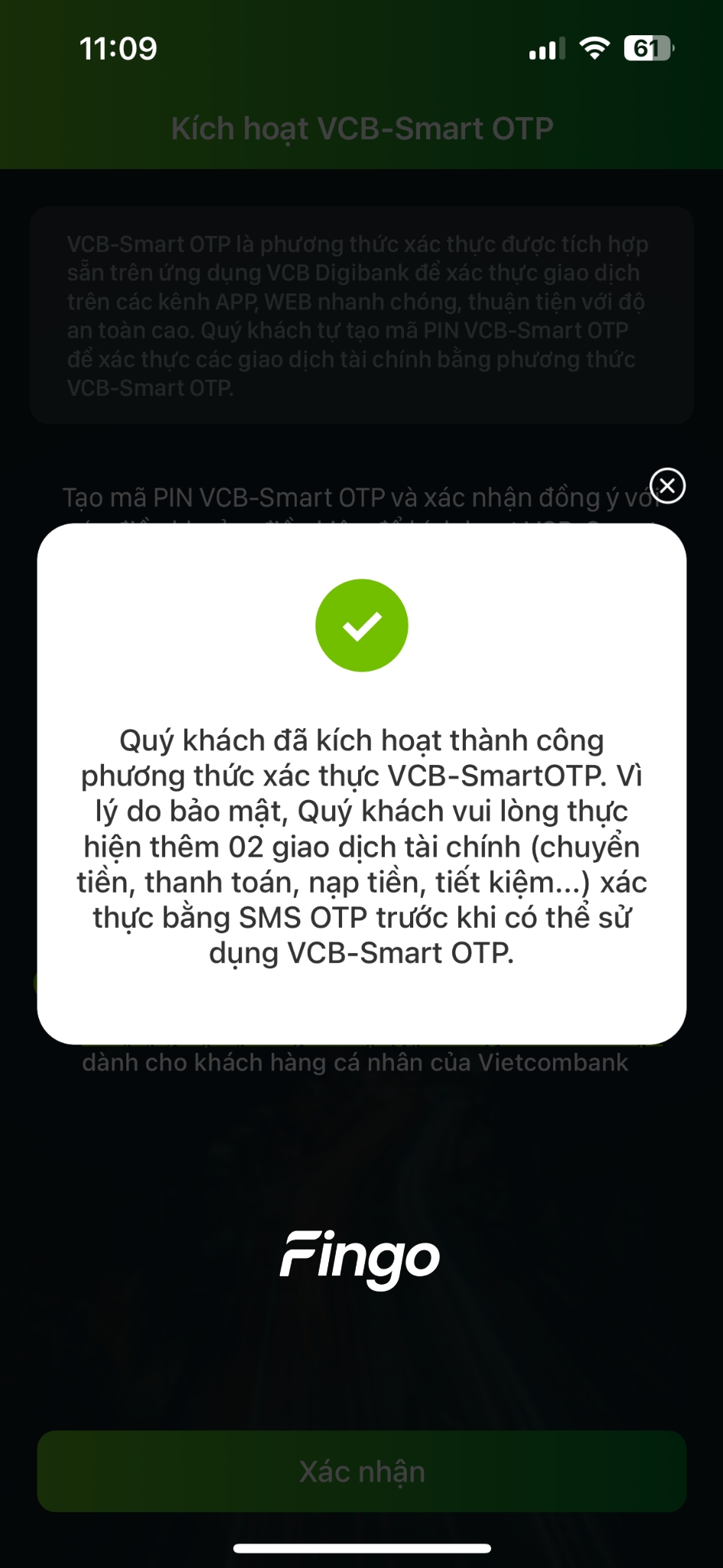 Cách đăng xuất tài khoản trên App Vietcombank để đăng nhập tài khoản khác bước 5