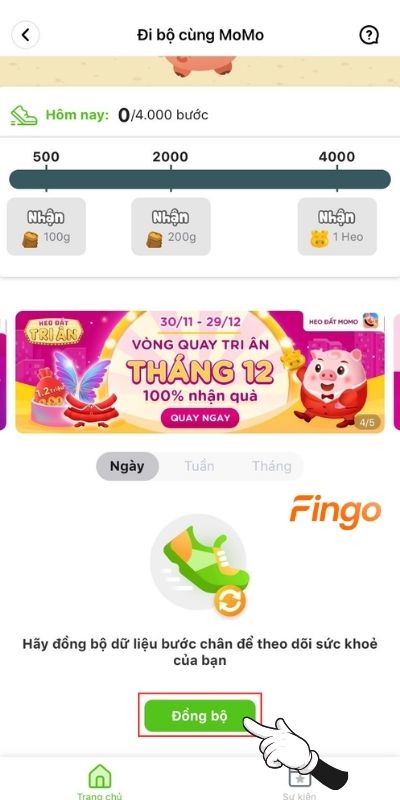 Nhấp vào nút Đồng bộ