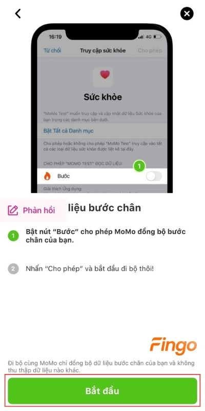 Chọn Bắt đầu