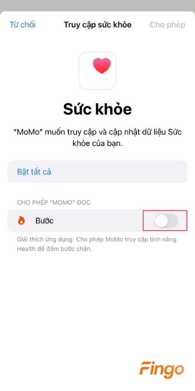 Cho phép truy cập dữ liệu