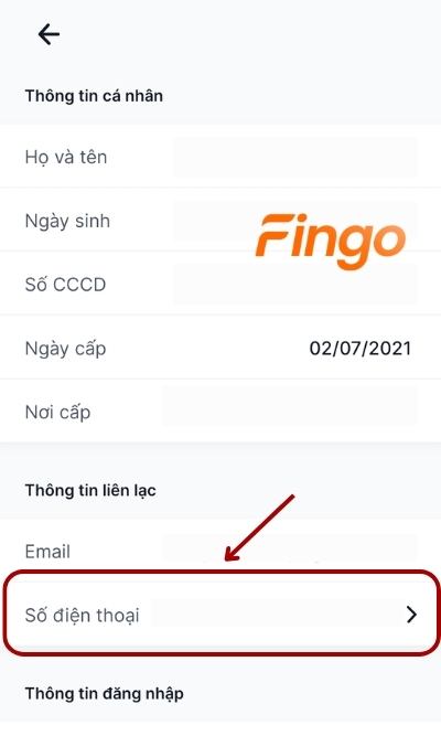 Tại đây, chọn mục Số điện thoại