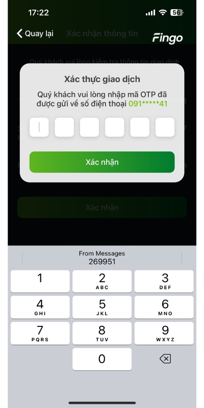Cách lấy lại mật khẩu Vietcombank bước 4