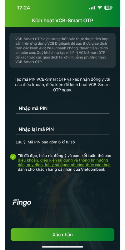 Cách lấy lại mật khẩu Vietcombank bước 7