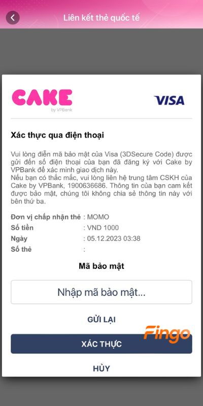 Nhập mã OTP