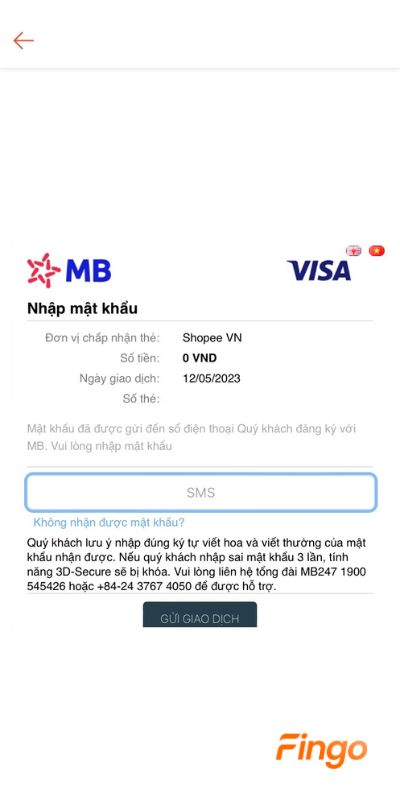 Nhập mã OTP