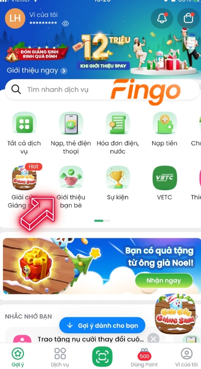 Nhấn chọn giới thiệu bạn bè