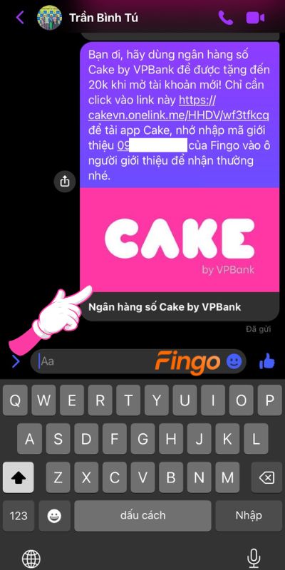 Chia sẻ đường link giới thiệu đến bạn bè