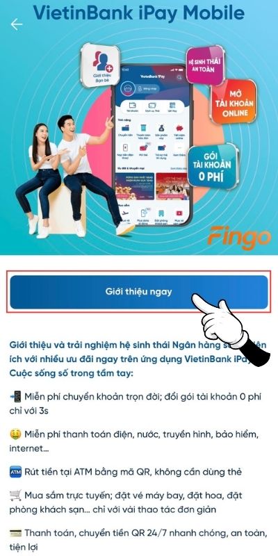 Chọn Giới thiệu ngay