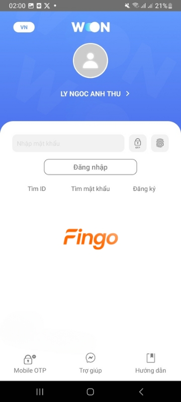 Chọn “Đăng nhập”, tại giao diện đăng nhập tài khoản - > chọn “Tìm mật khẩu”.