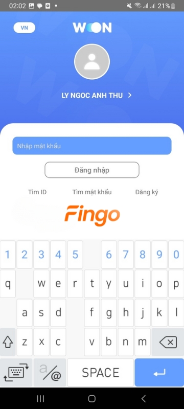   Đăng nhập với “Mật khẩu tạm thời”.
