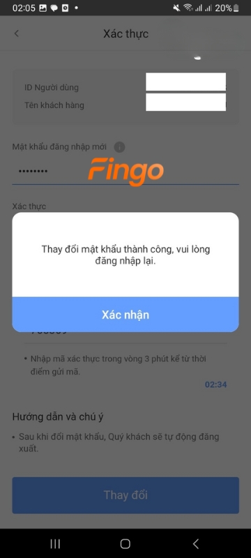Bước 8: Hoàn tất - > Chọn “Xác nhận”.  