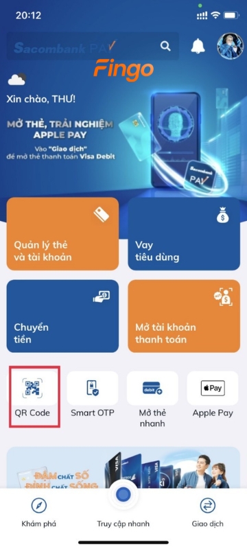 Chọn "QR code"