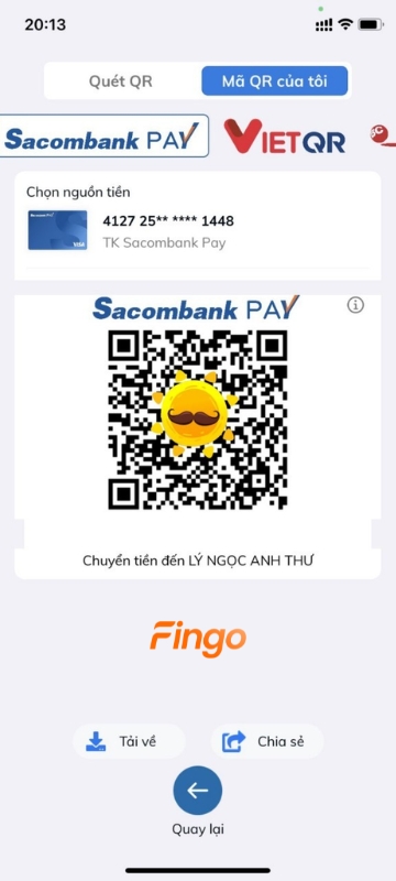  Chọn mục "Mã QR của tôi"