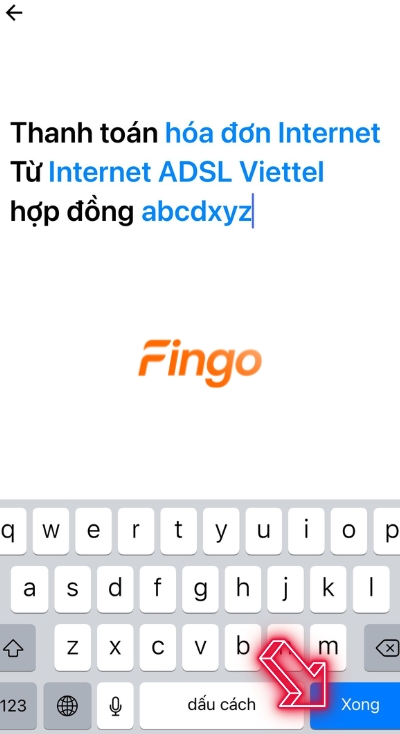 Nhập mã khách hàng và nhấn xong 