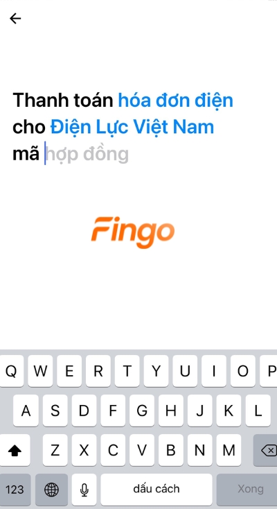 Nhập số tiền cần thanh toán hóa đơn điện lực