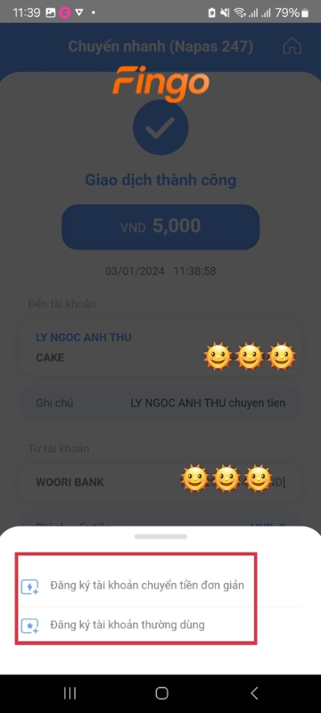 Lựa chọn cách lưu thụ hưởng