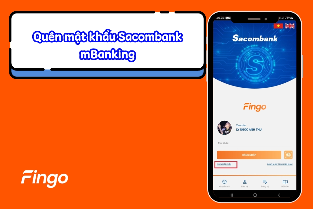 Quên mật khẩu Sacombank mBanking: Cách lấy lại đơn giản