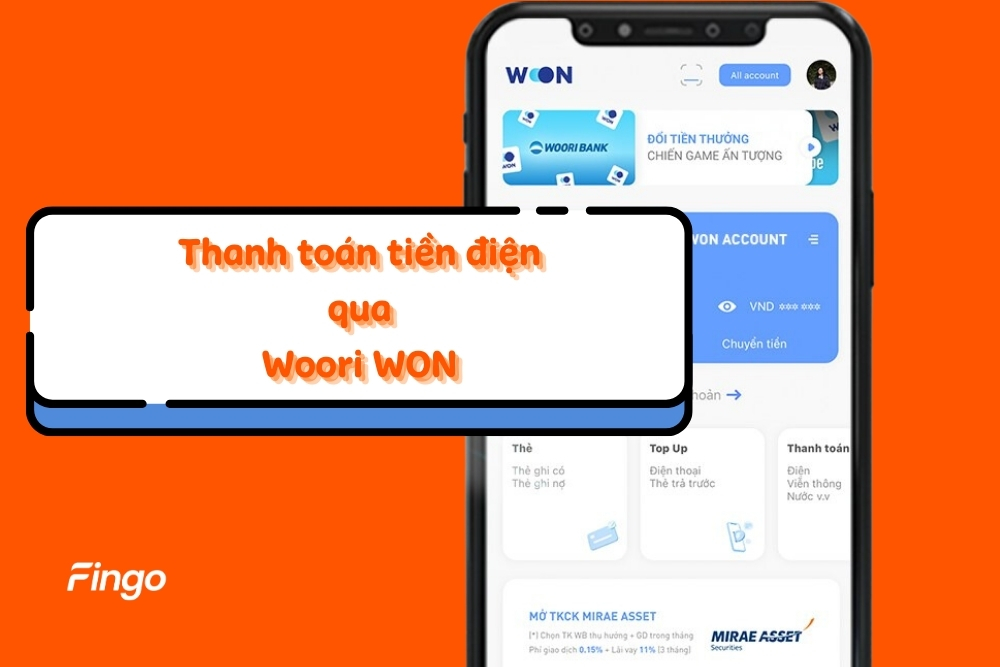 Cách thanh toán tiền điện qua Woori WON