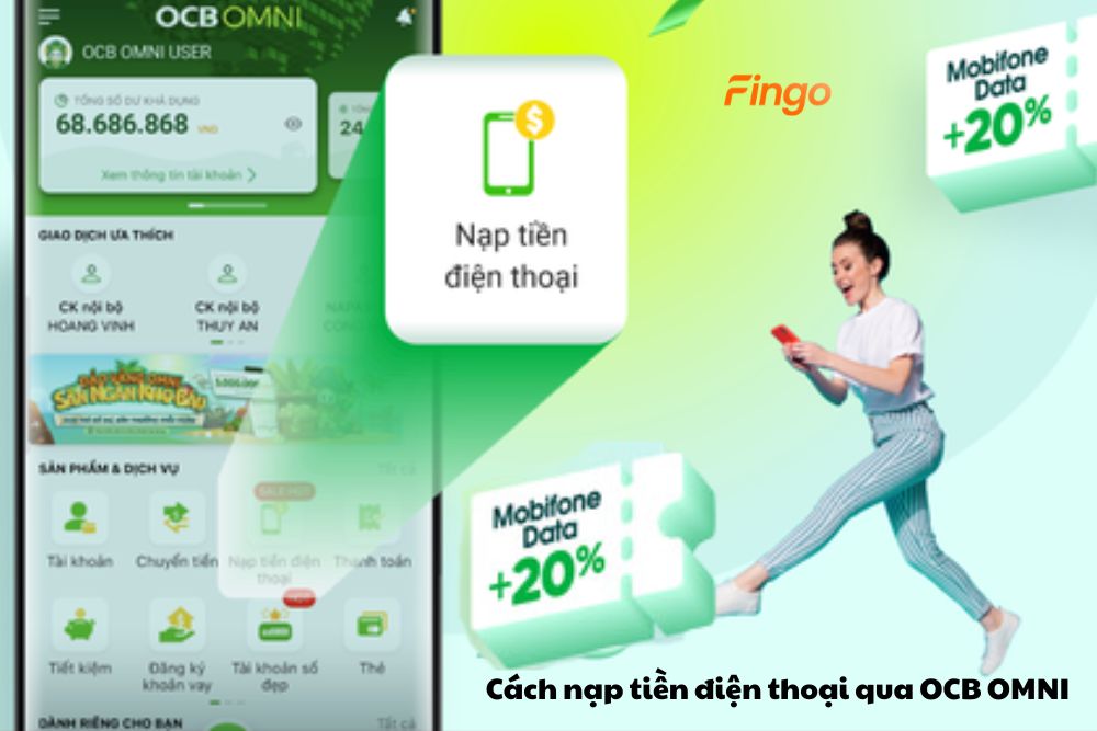 Cách nạp tiền điện thoại qua OCB OMNI online tại nhà