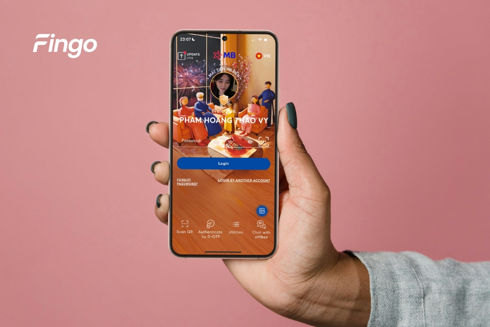 Các ngôn ngữ trên App MB Bank