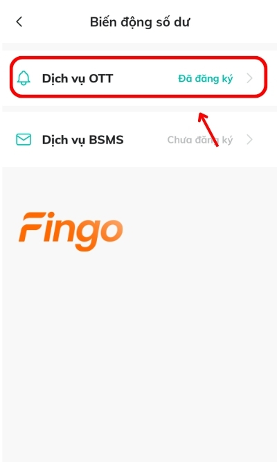 Đăng nhập ứng dụng ngân hàng BIDV SmartBanking. Chọn Đăng ký dịch vụ. Sau đó chọn mục Biến động số dư. Màn hình lúc này sẽ hiển thị trạng thái đăng ký dịch vụ OTT của khách hàng. 
