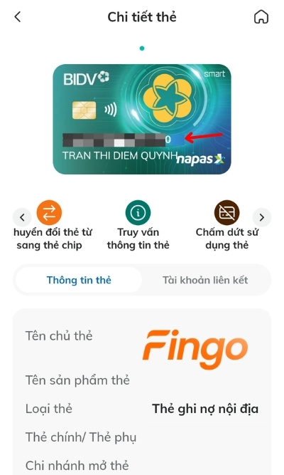 Tại đây, khách hàng có thể tìm thấy mã CVV BIDV qua 3 số cuối trong số thẻ