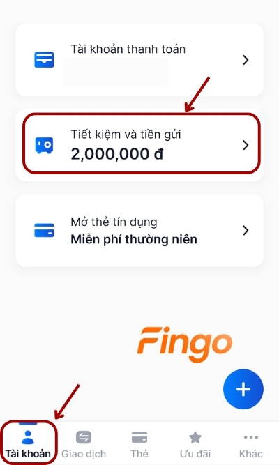 Đăng nhập ứng dụng MyVIB. Sau đó chọn mục Tài khoản và chọn tài khoản tiết kiệm mà khách hàng muốn rút tiết kiệm online.